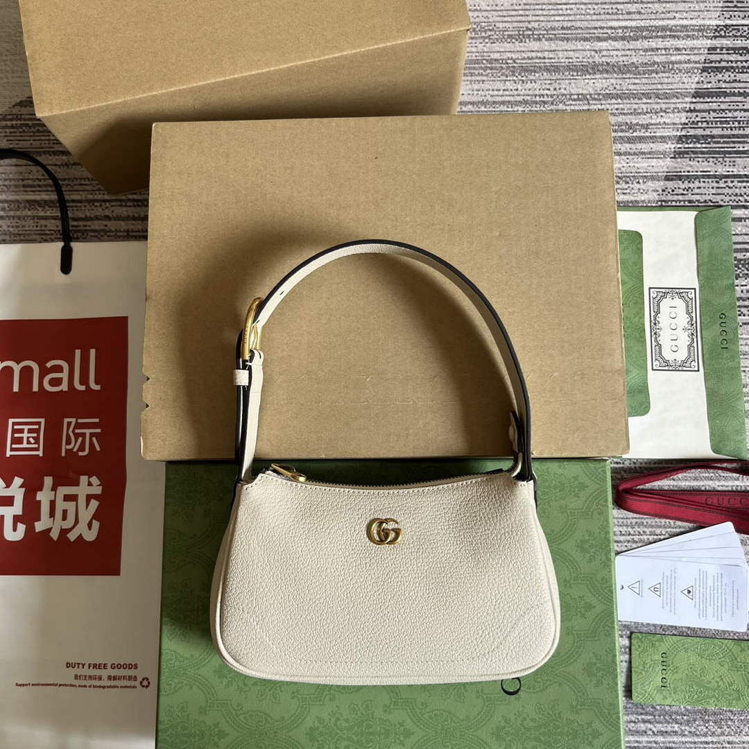 Gucci 739076 Aphrodite shoulder bag with Double G White - Default Title - View 1