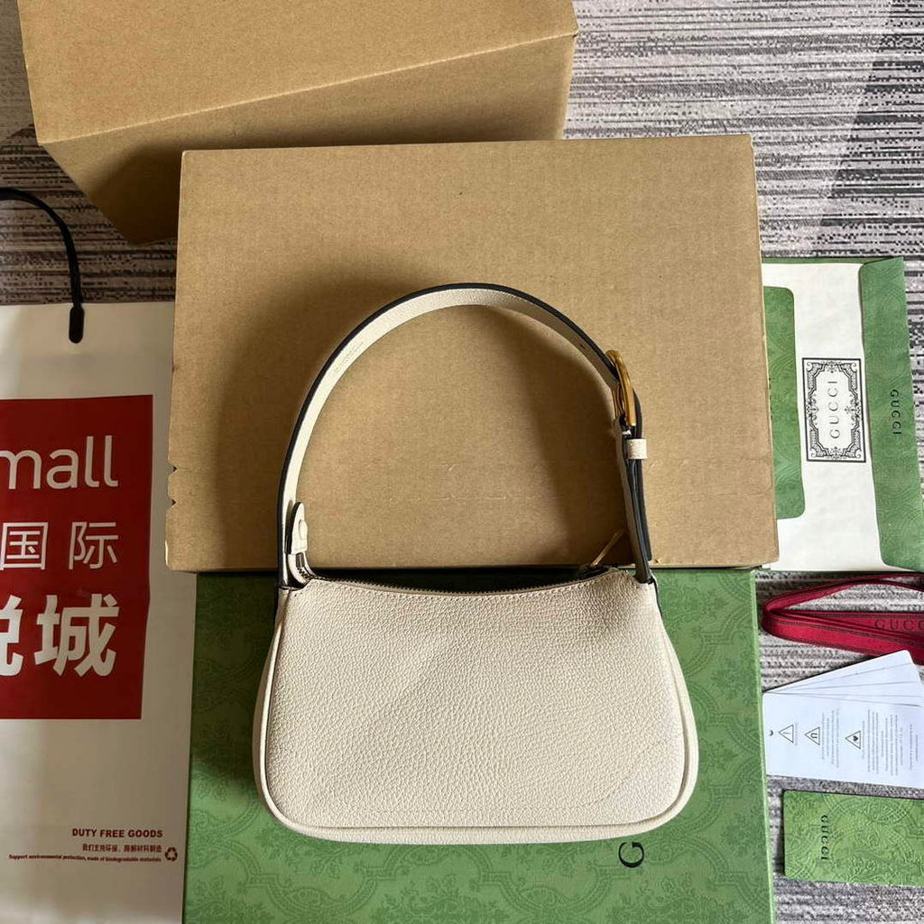 Gucci 739076 Aphrodite shoulder bag with Double G White