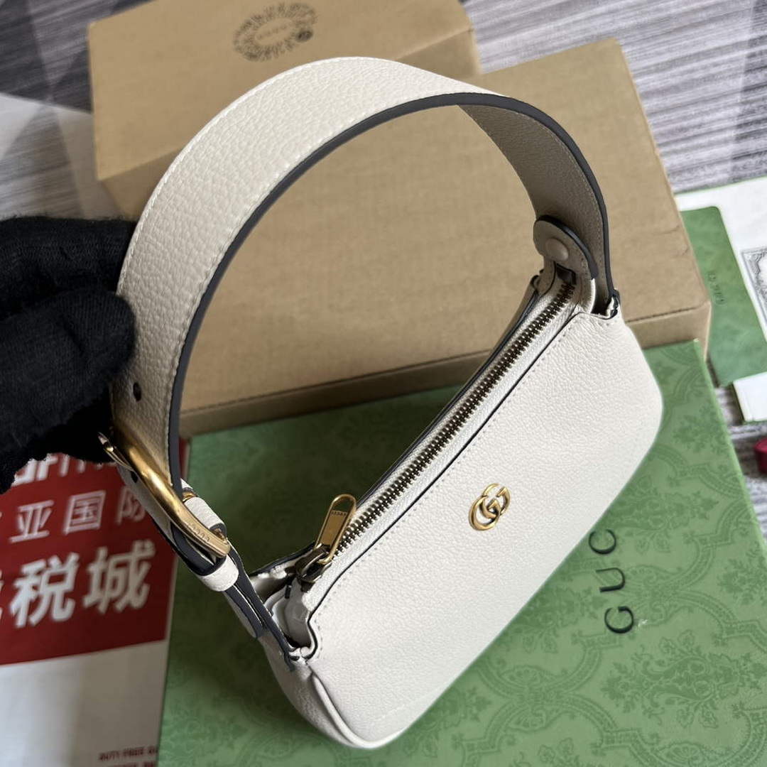 Gucci 739076 Aphrodite shoulder bag with Double G White