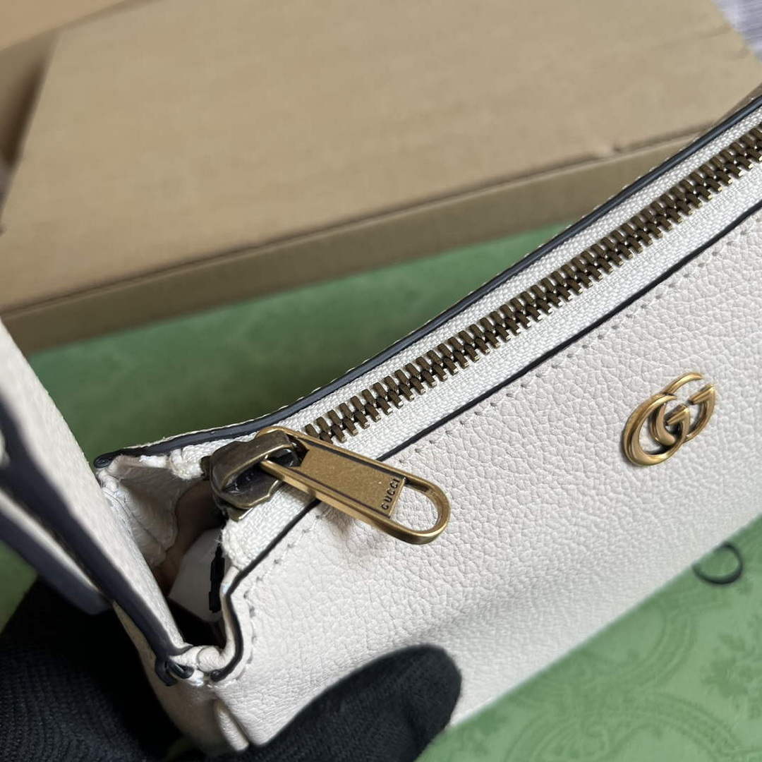 Gucci 739076 Aphrodite shoulder bag with Double G White