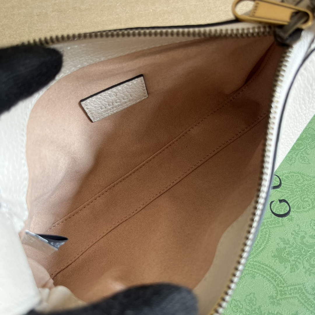 Gucci 739076 Aphrodite shoulder bag with Double G White