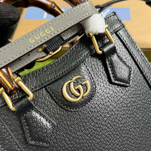 Gucci 739079 Diana Mini Tote Bag Black Leather - Default Title - View 5