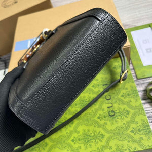 Gucci 739079 Diana Mini Tote Bag Black Leather - Default Title - View 6