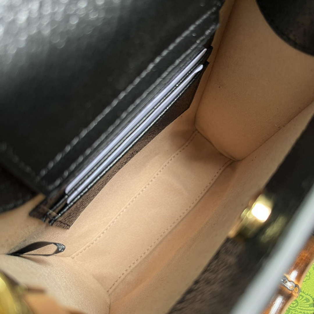 Gucci 739079 Diana Mini Tote Bag Black Leather - Default Title - View 9