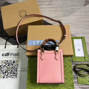 Gucci 739079 Diana Mini Tote Bag Pink leather - Default Title - View 2