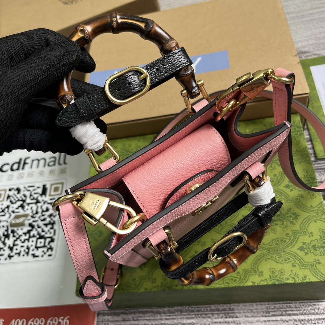 Gucci 739079 Diana Mini Tote Bag Pink leather - Default Title - View 7