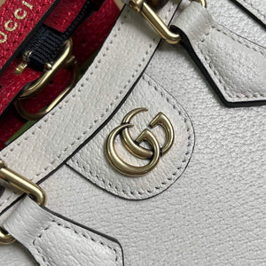 Gucci 739079 Diana Mini Tote Bag White Leather - Default Title - View 5