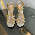 Gucci 739098 Women's crystal Interlocking G sandal G56300 - 35 - View 1