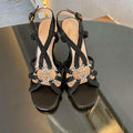 Gucci 739098 Women's crystal Interlocking G sandal G56301 - 35 - View 1