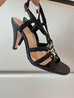 Gucci 739098 Women's crystal Interlocking G sandal G56301 - 35 - View 7