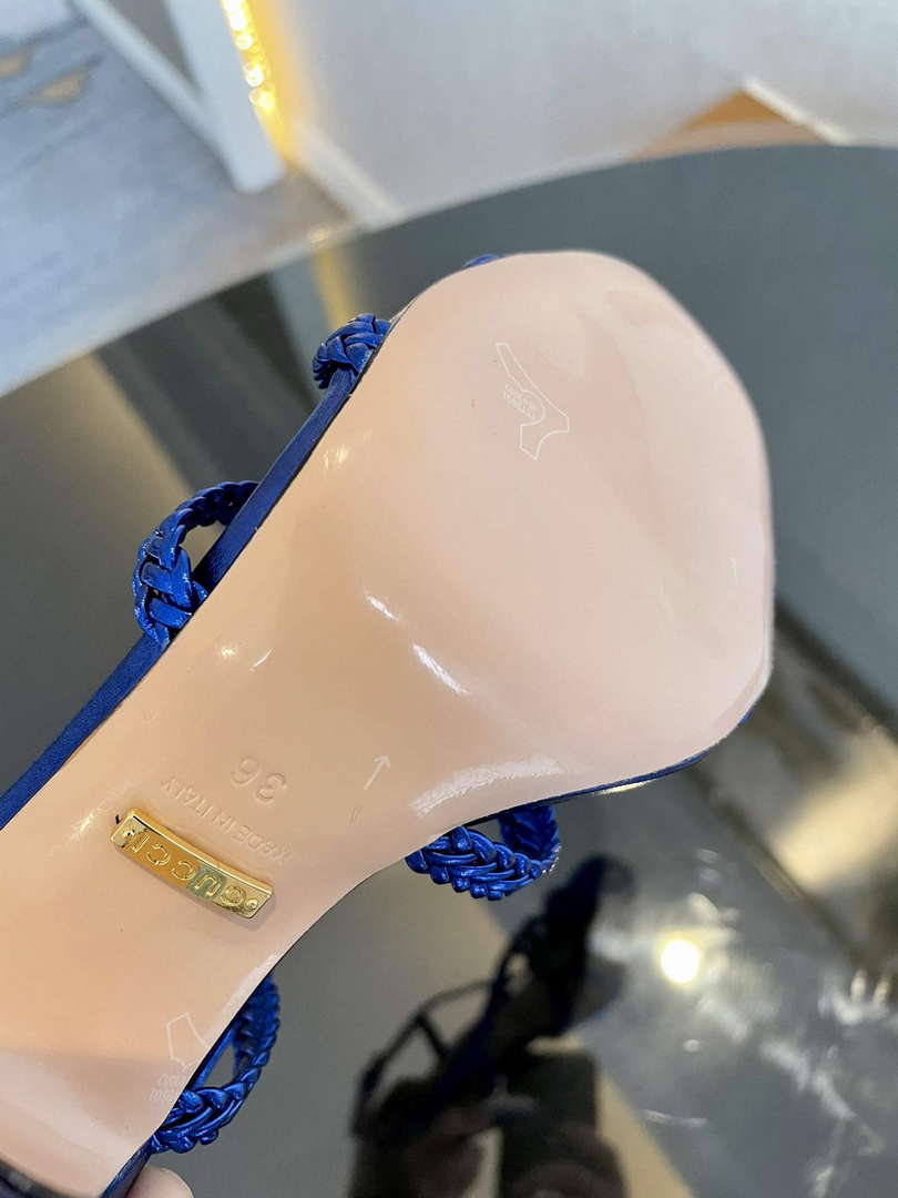 Gucci 739098 Women's crystal Interlocking G sandal G56302 - 35 - View 9
