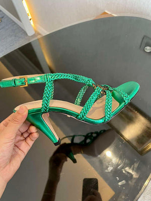 Gucci 739098 Women's crystal Interlocking G sandal G56303 - 35 - View 6