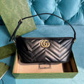 Gucci 739166 GG Marmont shoulder bag Black - Default Title - View 1