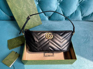 Gucci 739166 GG Marmont shoulder bag Black - Default Title - View 1