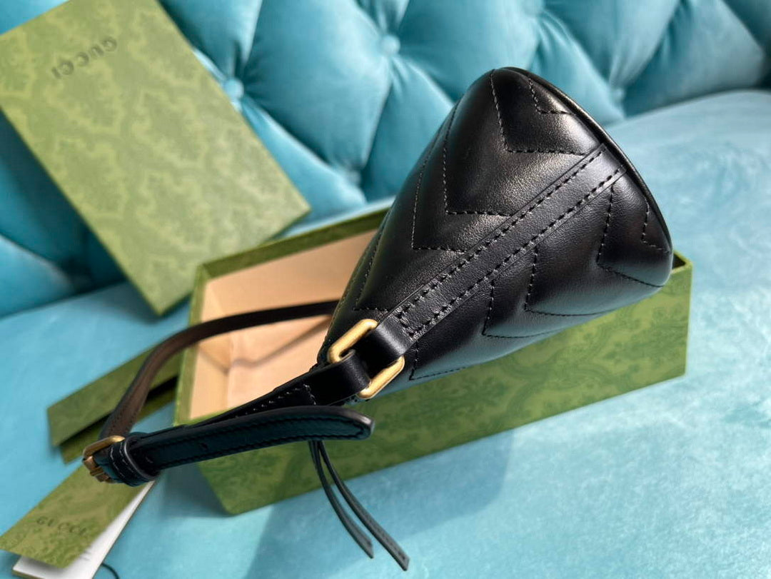 Gucci 739166 GG Marmont shoulder bag Black - Default Title - View 3
