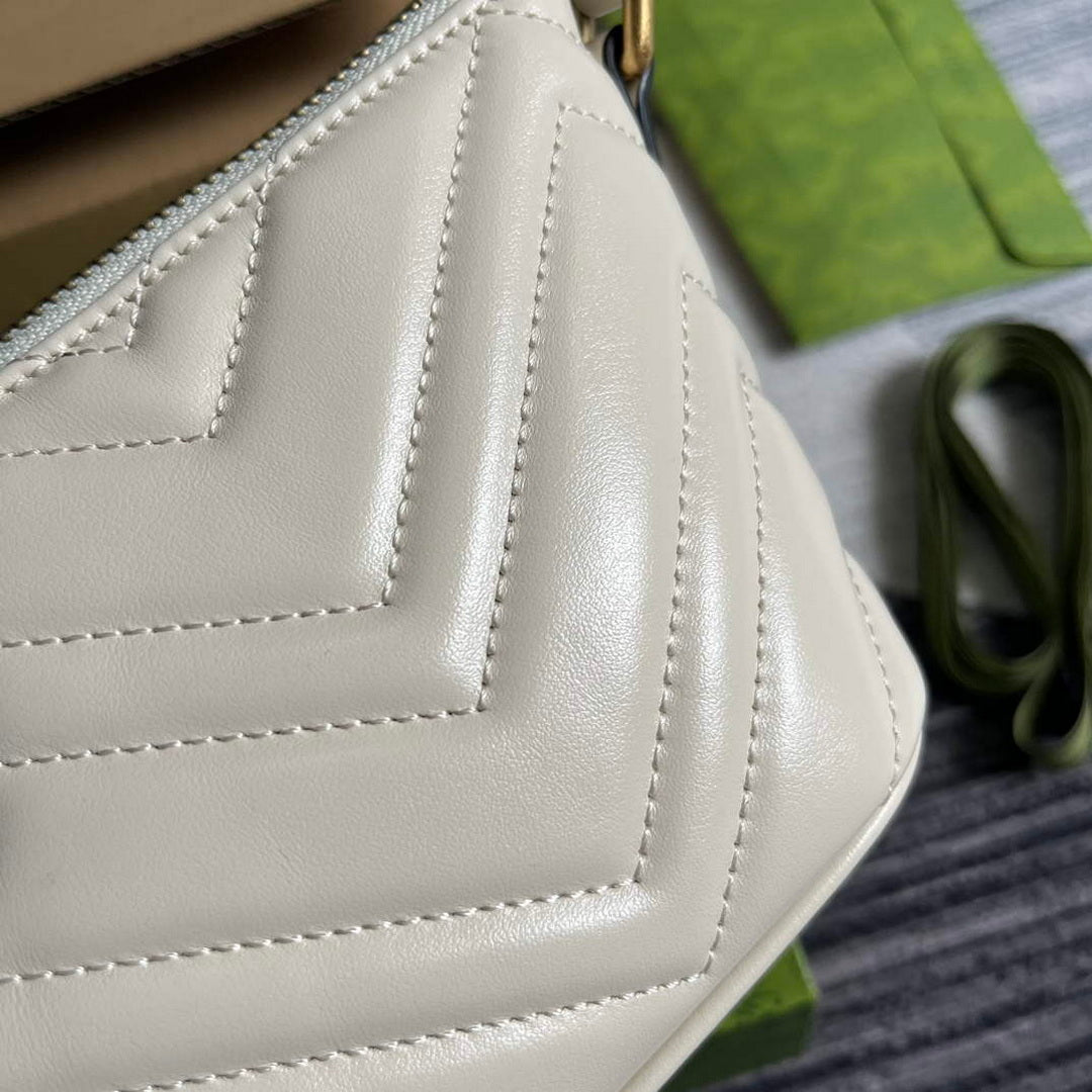 Gucci 739166 GG Marmont shoulder bag White - Default Title - View 7