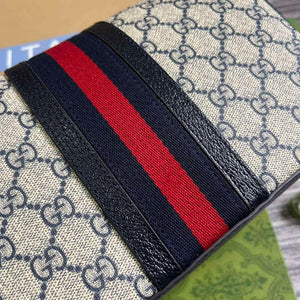 Gucci 739391 Gucci Savoy Toiletry Case Blue - Default Title - View 8