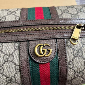 Gucci 739391 Gucci Savoy Toiletry Case Brown - Default Title - View 3