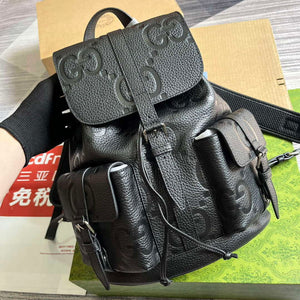 Gucci 739503 Jumbo GG Small Backpack Black - Default Title - View 4