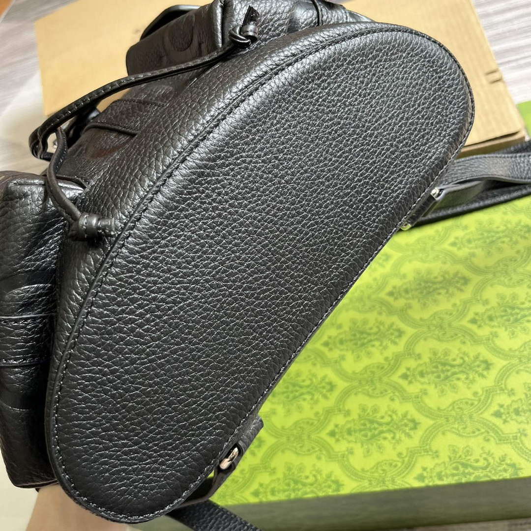 Gucci 739503 Jumbo GG Small Backpack Black - Default Title - View 6