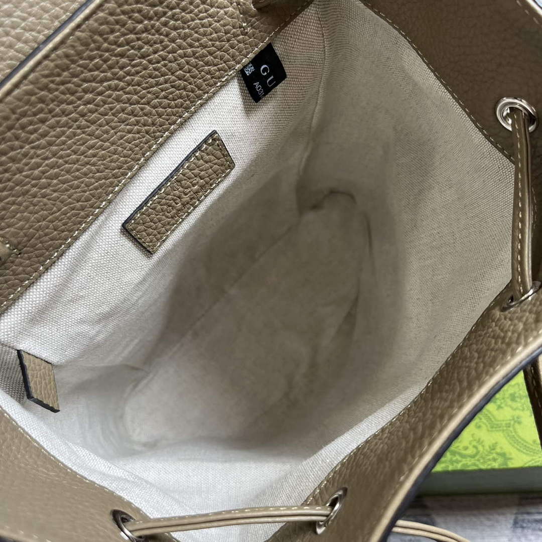 Gucci 739503 Jumbo GG Small Backpack Taupe