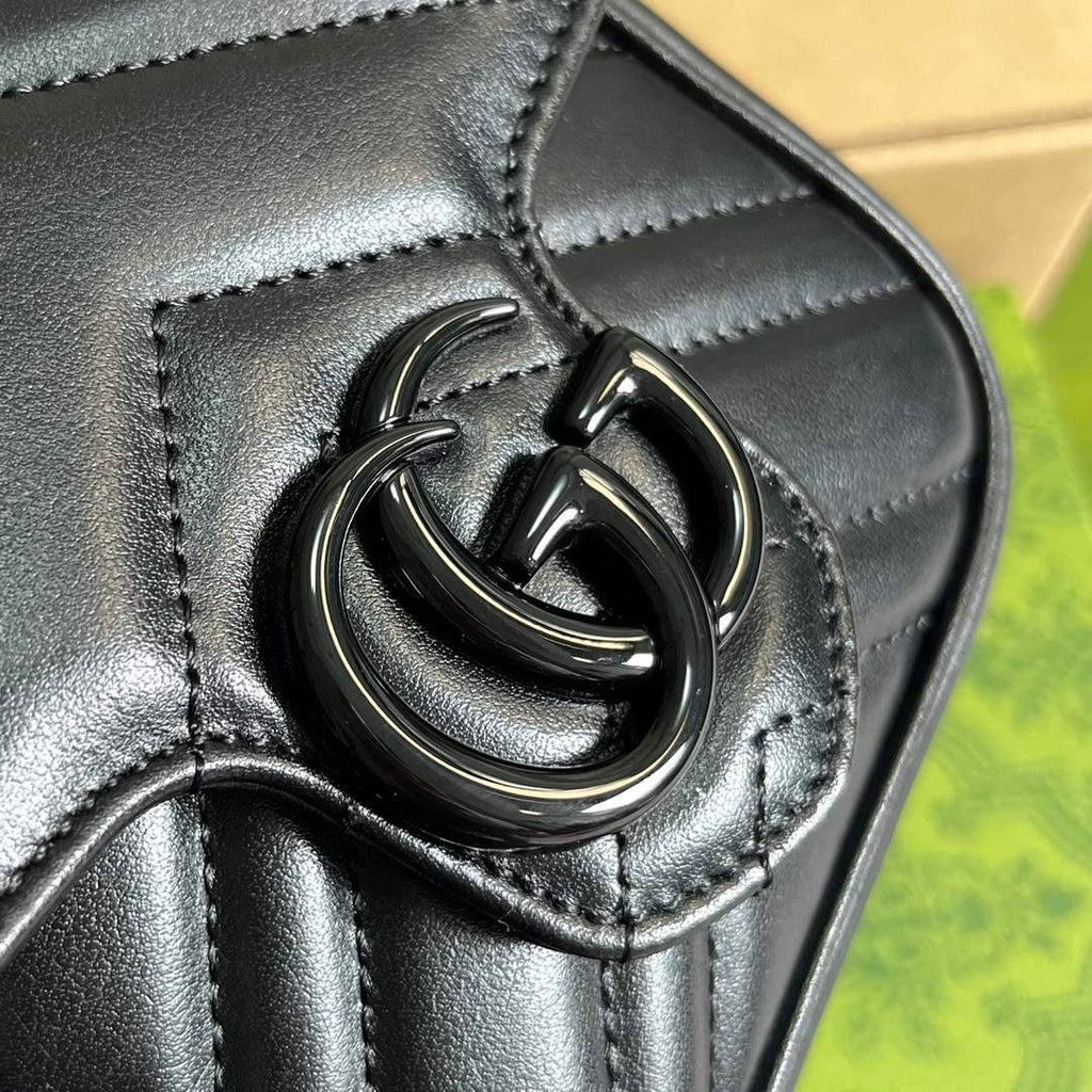 Gucci 739599 GG Marmont Belt Bag Black