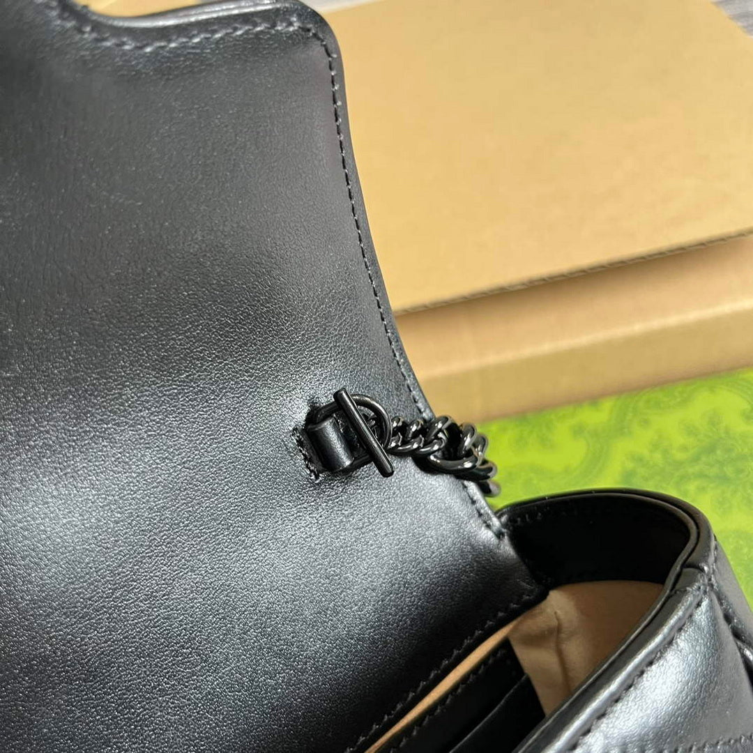 Gucci 739599 GG Marmont Belt Bag Black - Default Title - View 7