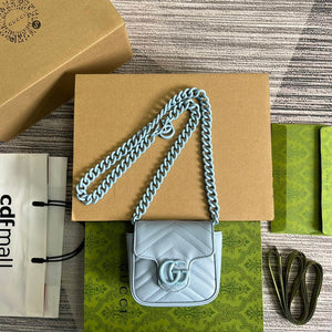 Gucci 739599 GG Marmont Belt Bag Light blue - Default Title - View 1