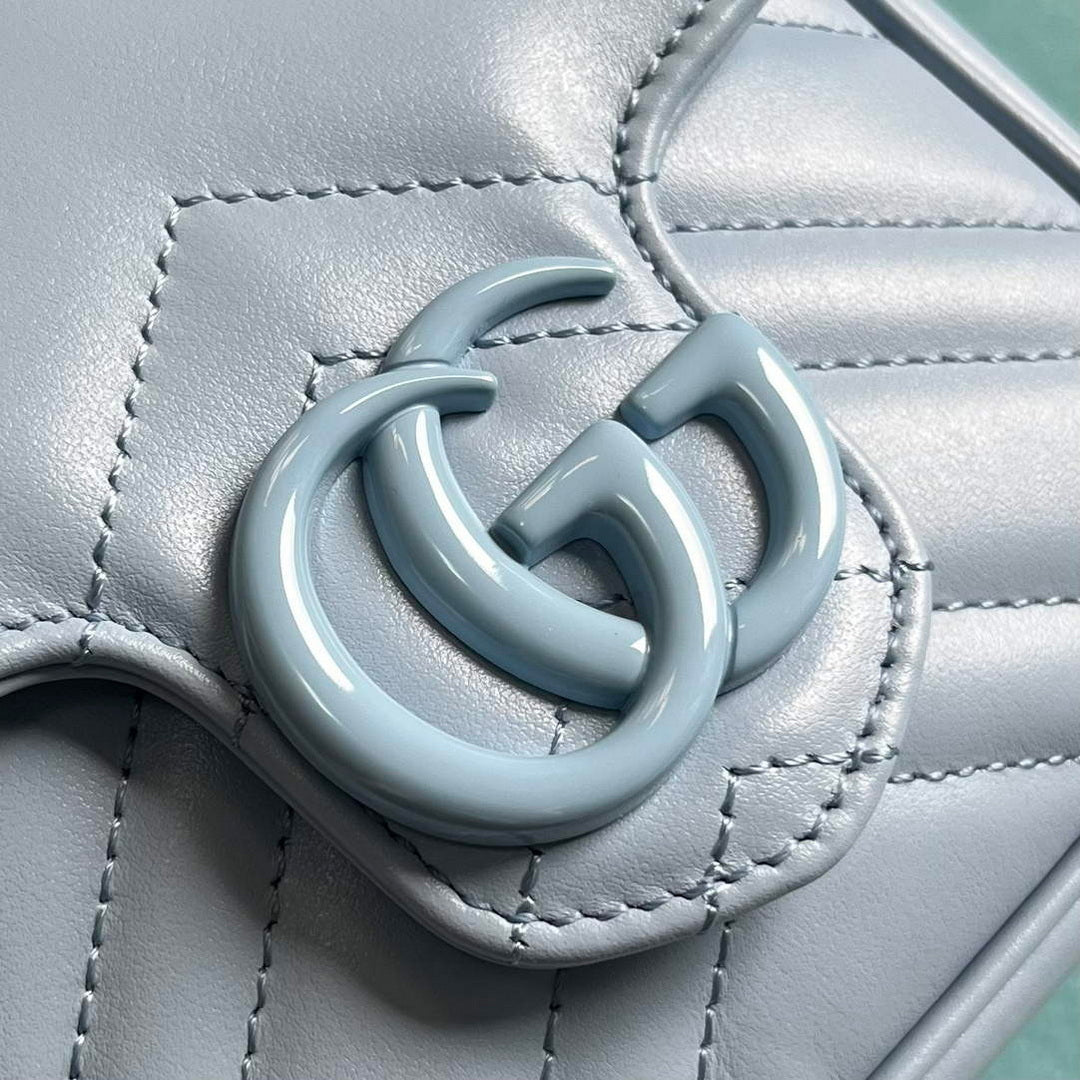 Gucci 739599 GG Marmont Belt Bag Light blue
