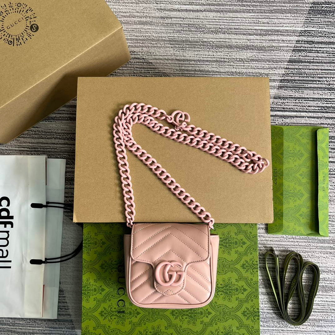 Gucci 739599 GG Marmont Belt Bag Light pink - Default Title - View 1