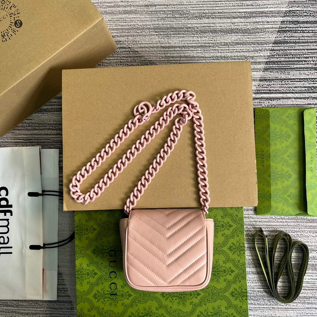 Gucci 739599 GG Marmont Belt Bag Light pink - Default Title - View 2