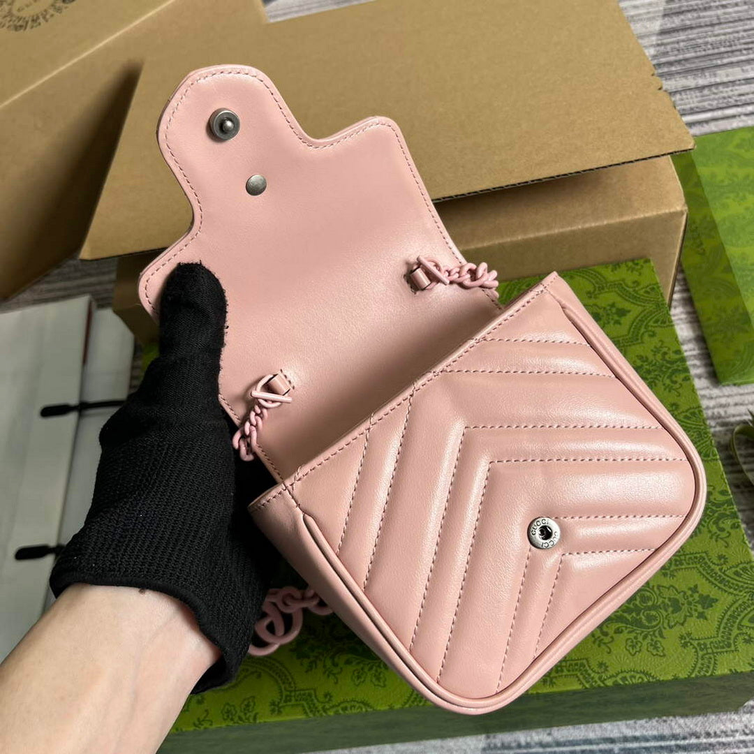 Gucci 739599 GG Marmont Belt Bag Light pink
