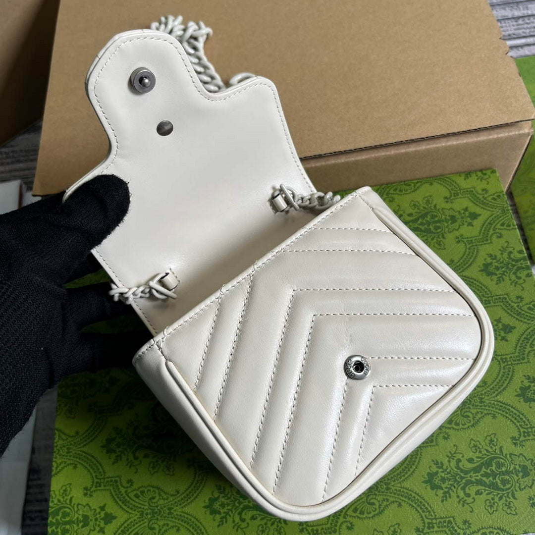 Gucci 739599 GG Marmont Belt Bag White - Default Title - View 6