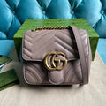 Gucci 739682 GG Marmont Matelass¨¦ mini tote bag milk tea - Default Title - View 1