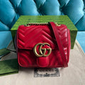 Gucci 739682 GG Marmont Matelass¨¦ mini tote bag Red - Default Title - View 1