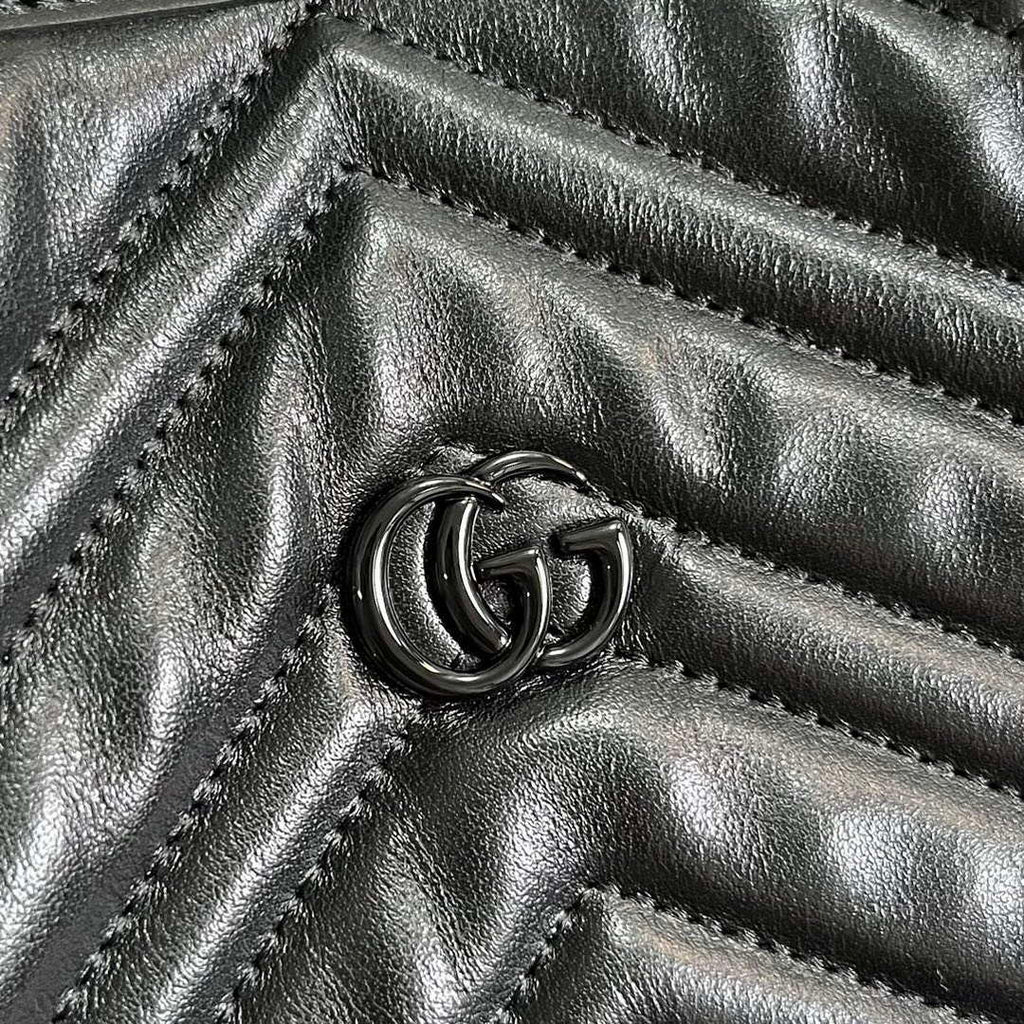 Gucci 739684 GG Marmont Large Tote Bag Black