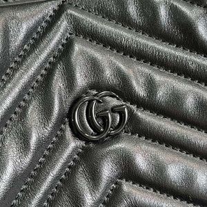 Gucci 739684 GG Marmont Large Tote Bag Black - Default Title - View 5