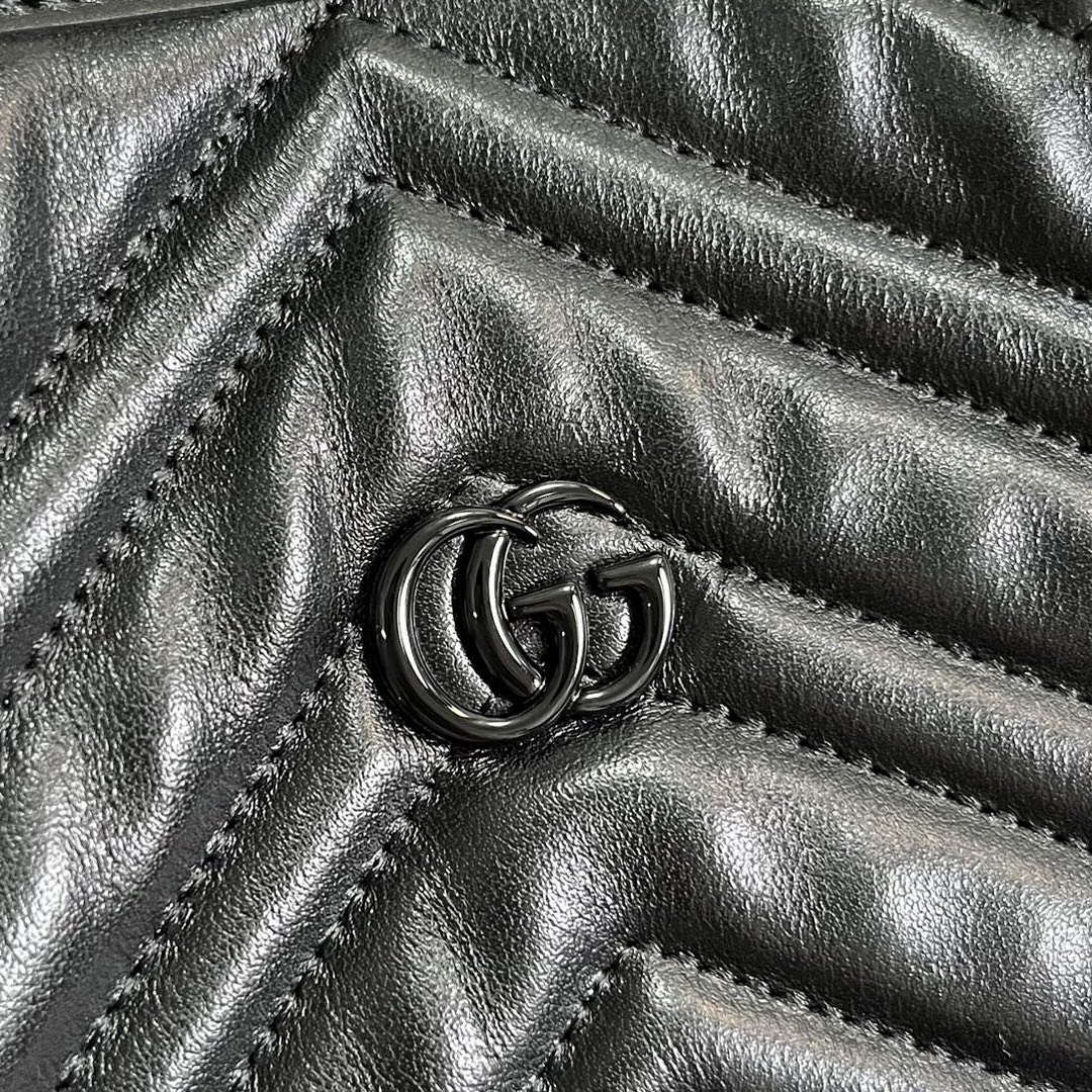 Gucci 739684 GG Marmont Large Tote Bag Black