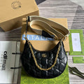 Gucci 739709 GG Matelass¨¦ Small Shoulder Bag Black