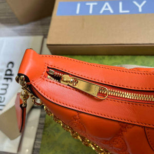 Gucci 739709 GG Matelass¨¦ Small Shoulder Bag Orange - Default Title - View 6