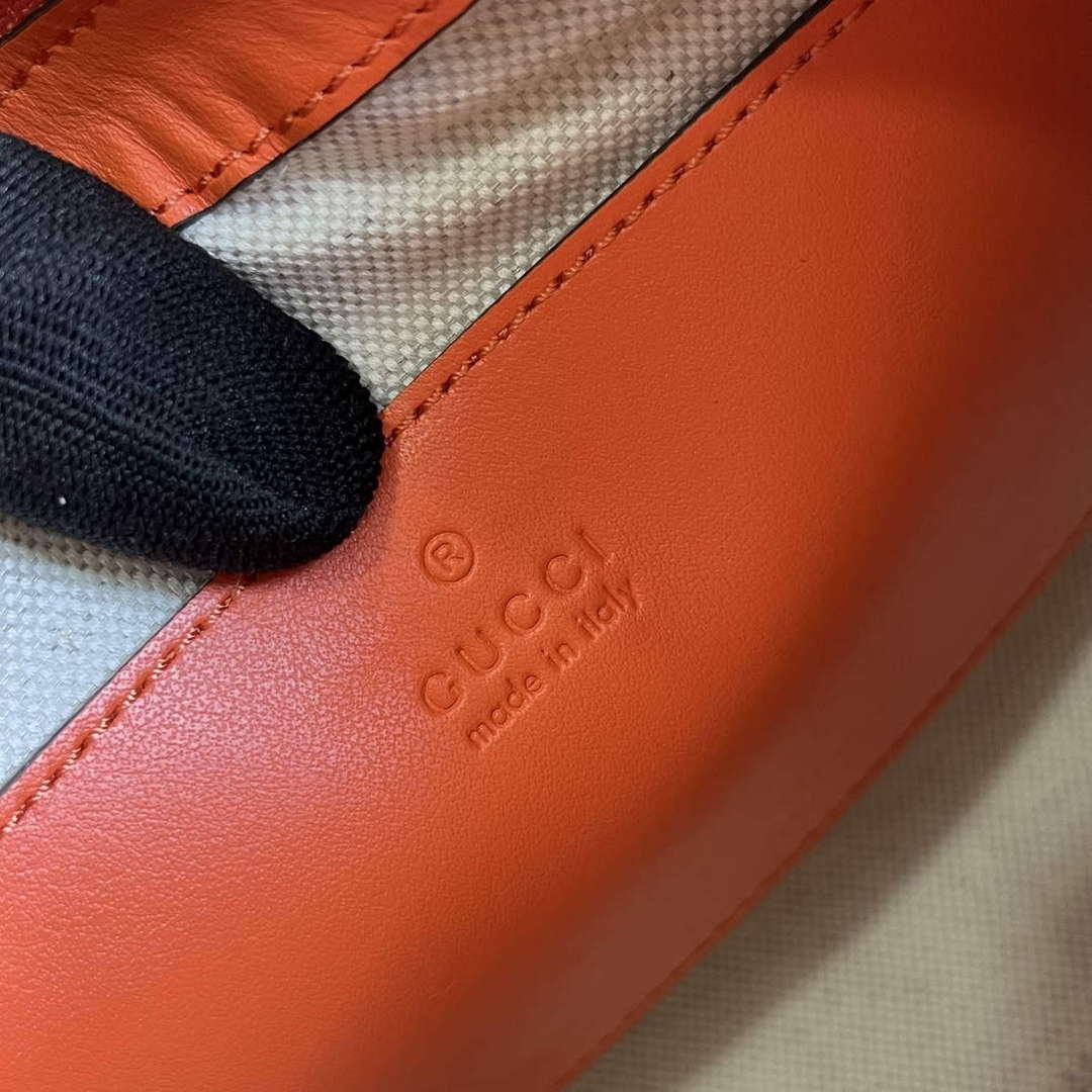 Gucci 739709 GG Matelass¨¦ Small Shoulder Bag Orange
