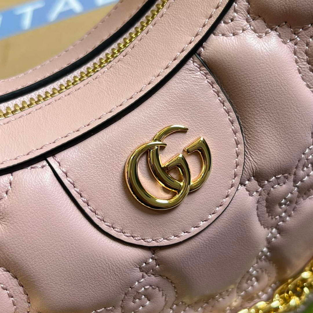 Gucci 739709 GG Matelass¨¦ Small Shoulder Bag Pink