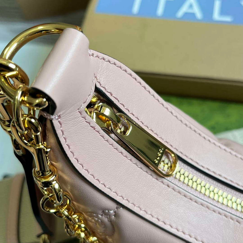 Gucci 739709 GG Matelass¨¦ Small Shoulder Bag Pink