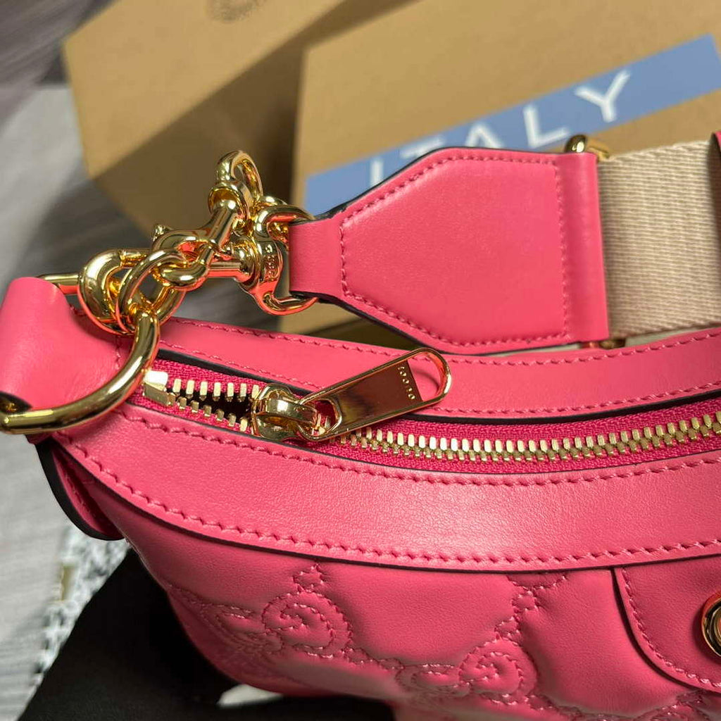 Gucci 739709 GG Matelass¨¦ Small Shoulder Bag Rose pink