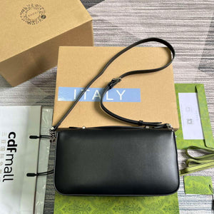 Gucci 739721 Petite GG Small Shoulder Bag Black - Default Title - View 2