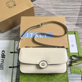 Gucci 739721 Petite GG Small Shoulder Bag White - Default Title - View 1