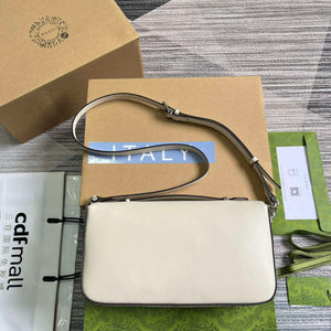 Gucci 739721 Petite GG Small Shoulder Bag White - Default Title - View 2