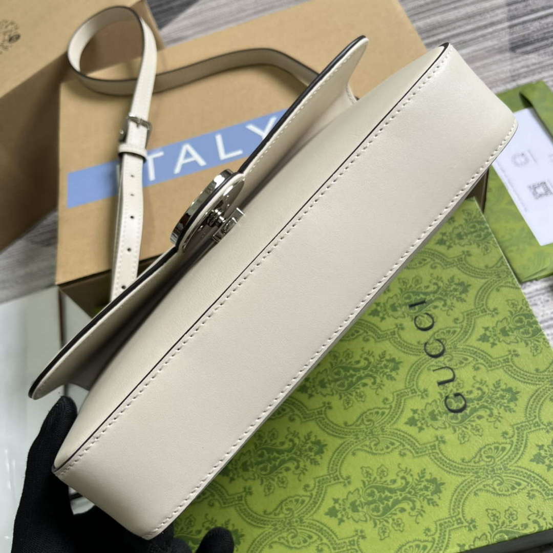 Gucci 739721 Petite GG Small Shoulder Bag White - Default Title - View 6