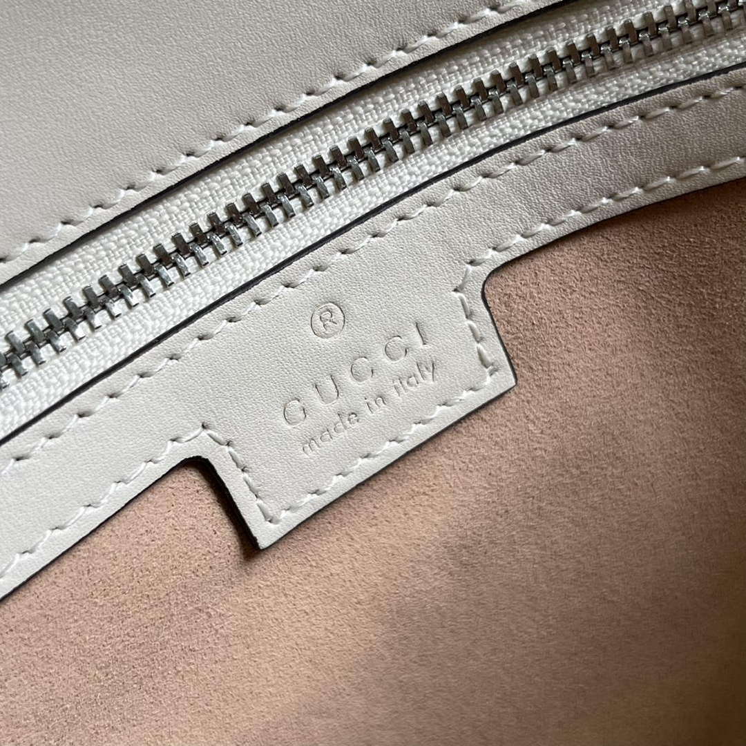 Gucci 739721 Petite GG Small Shoulder Bag White