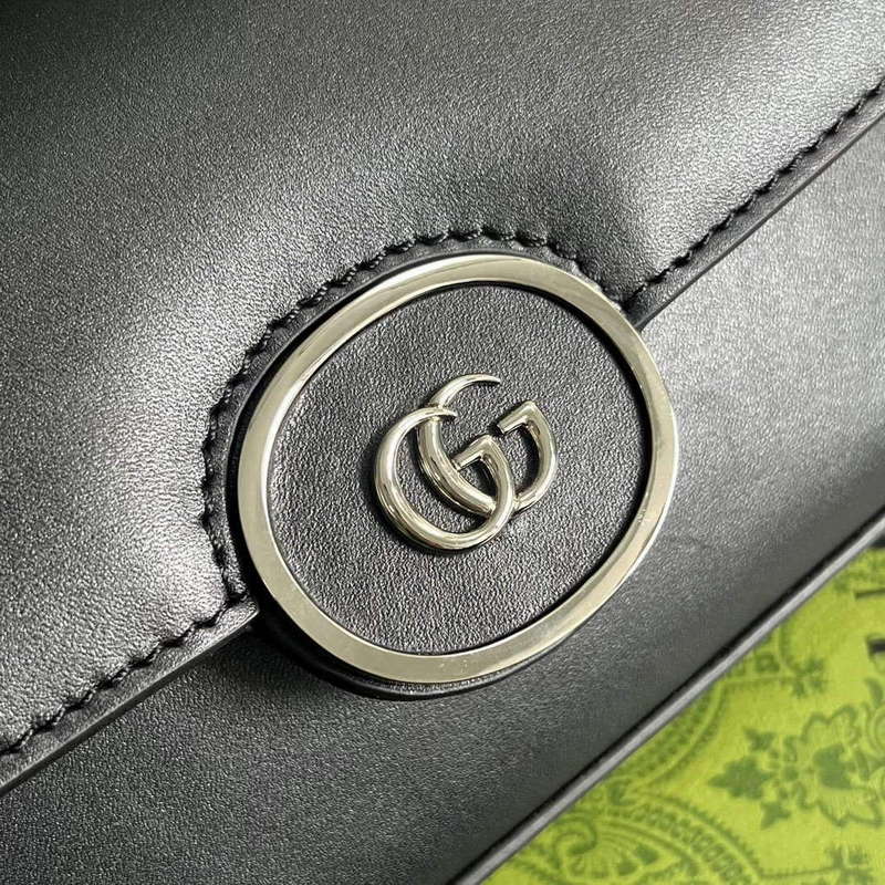 Gucci 739722 Petite GG Mini Shoulder Bag Black